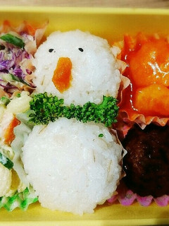 お弁当簡単キャラ弁当雪だるま-レシピのメイン写真