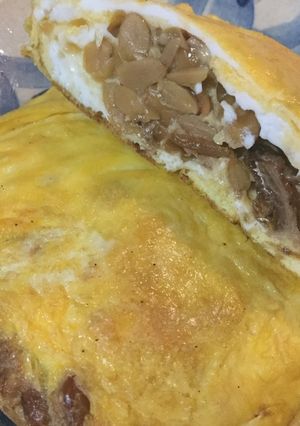 納豆とさんまの蒲焼きのオムレツ-レシピのメイン写真
