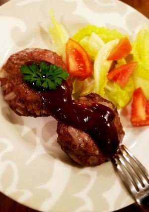 ジューシーハンバーグ-レシピのメイン写真
