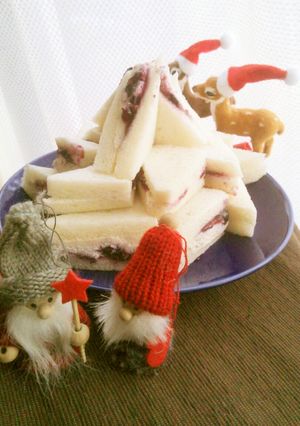 市販品で♡サンドイッチクリスマスツリー-レシピのメイン写真