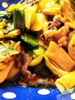 白ネギと牛肉のオイスターソース炒め-レシピのメイン写真