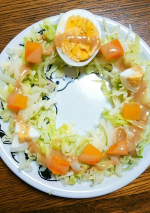 クリスマスリースみたいなサラダ♪-レシピのメイン写真
