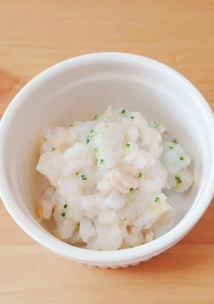 【離乳食中期】ツナとブロッコリー豆乳がゆ-レシピのメイン写真
