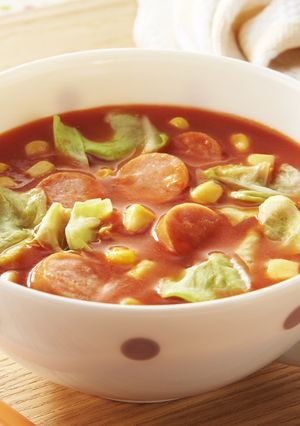 電子レンジで簡単！野菜スープ-レシピのメイン写真