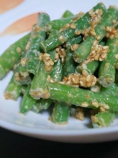 いんげんの胡麻マヨ和え-レシピのメイン写真