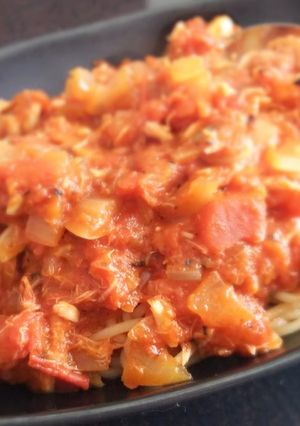 さばトマパスタ-レシピのメイン写真