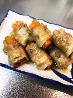 ごぼうと人参の豚バラ巻き-レシピのメイン写真