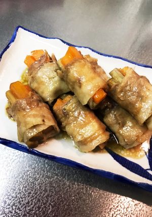 ごぼうと人参の豚バラ巻き-レシピのメイン写真