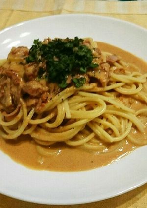 味噌とトマトのミルクパスタ-レシピのメイン写真