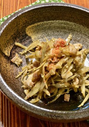 豚バラとごぼうの甘辛炒め-レシピのメイン写真