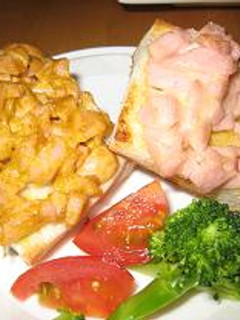 カレー風味おさかなソーセージ食パン-レシピのメイン写真