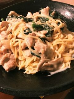 鶏もも肉と舞茸のクリームパスタ-レシピのメイン写真