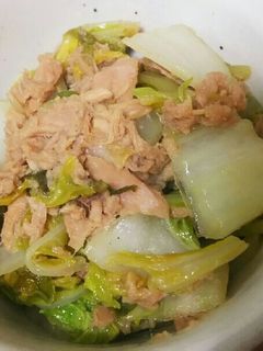 簡単!だし要らず!白菜とツナの炒め煮!-レシピのメイン写真