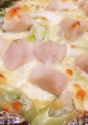 白ネギとホタテの塩麹焼き-レシピのメイン写真