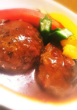 オリジナル煮込みハンバーグ-レシピのメイン写真