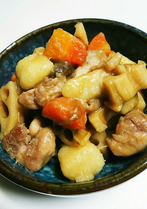 鶏肉と根菜の煮っ転がし-レシピのメイン写真