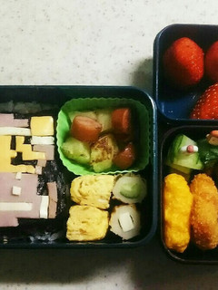 スーパーマリオ xmasサンタマリオ弁当-レシピのメイン写真