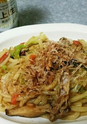 単身赴任の焼きうどん-レシピのメイン写真