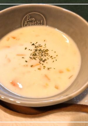 パスタソースで♪クラムチャウダー風スープ-レシピのメイン写真