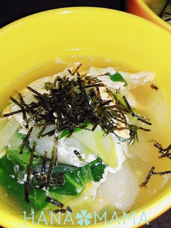 昆布茶で野菜と卵のスープ-レシピのメイン写真