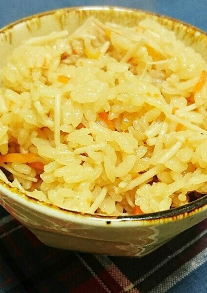 鶏肉とえのきの炊き込みご飯-レシピのメイン写真