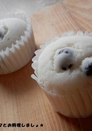 簡単★黒豆米粉蒸しパン-レシピのメイン写真