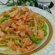 塩鮭&枝豆のガーリックパスタ