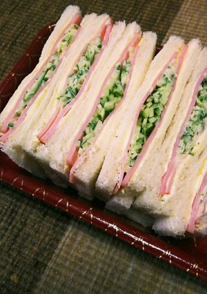 ハムキュウリサンド-レシピのメイン写真