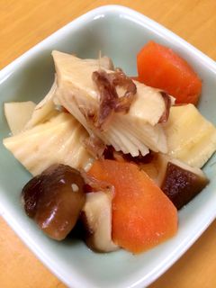 たけのこ椎茸にんじんの土佐煮-レシピのメイン写真