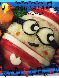 クリスマスキャラ弁〈ミニオンボブ〉-レシピのメイン写真