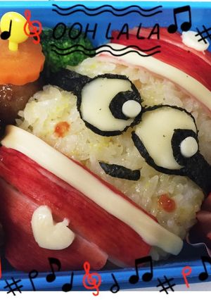クリスマスキャラ弁〈ミニオンボブ〉-レシピのメイン写真