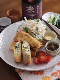 野沢菜漬けを使ったヘルシー春巻き-レシピのメイン写真