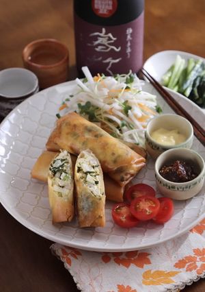 野沢菜漬けを使ったヘルシー春巻き-レシピのメイン写真