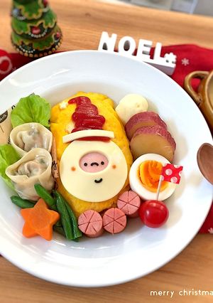 ケチャップ帽子☆簡単♩サンタオムライス☆-レシピのメイン写真