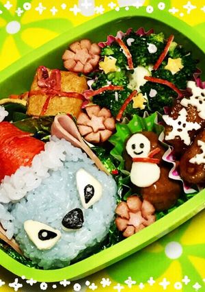 スティッチ キャラ弁 クリスマス サンタ-レシピのメイン写真