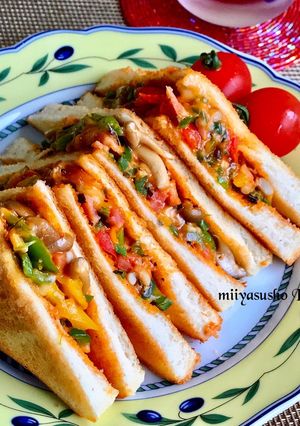 ホットサンド風ピザサンド-レシピのメイン写真