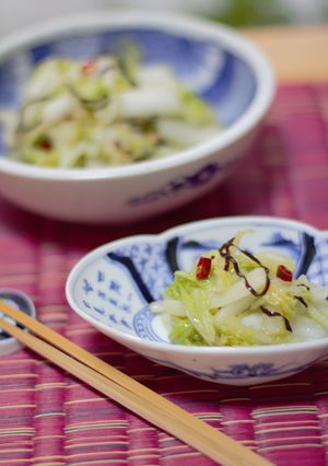 葉っぱも使う♪辣白菜風☆白菜の甘酢漬け-レシピのメイン写真