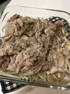 豚肉ともやしのレンジ蒸し-レシピのメイン写真