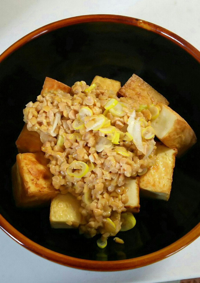 厚揚げのネギ納豆かけ-レシピのメイン写真