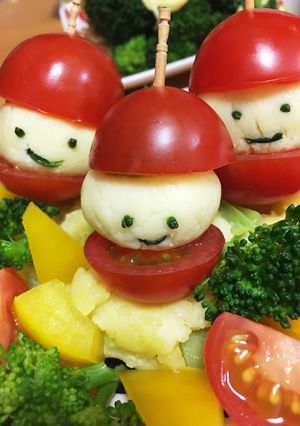 簡単プチトマトでサンタさん風-レシピのメイン写真