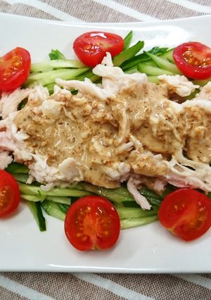 冷凍サラダチキンで簡単！バンバンジー-レシピのメイン写真