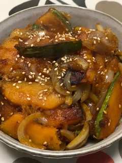 甘酢デリ風 かぼちゃと玉ねぎ-レシピのメイン写真