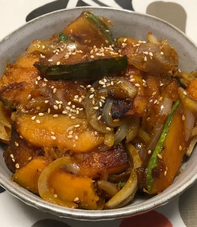 甘酢デリ風 かぼちゃと玉ねぎ by 葉っぱのヨーコ 【クックパッド