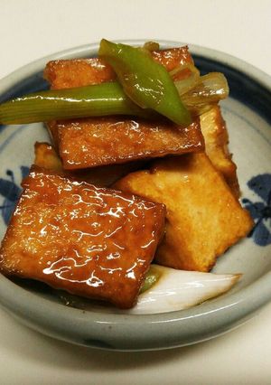 簡単！厚揚げと葱の甘辛煮☆-レシピのメイン写真