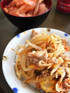 簡単!がっつり豚キムチ丼-レシピのメイン写真