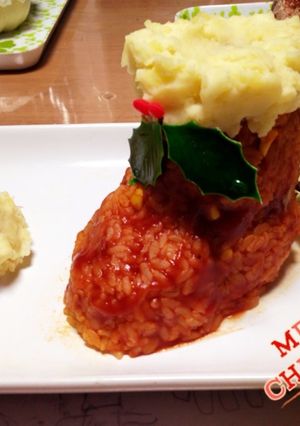 Xmas☆チキンライス サンタのブーツ-レシピのメイン写真