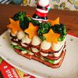 ミートローフやハムで☆クリスマスケーキ風