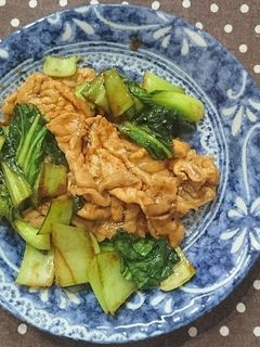 豚肉とチンゲン菜の炒め物-レシピのメイン写真