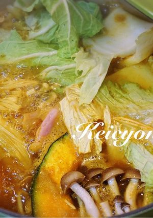 スパイシーでまろやか♡カレー豆乳鍋-レシピのメイン写真