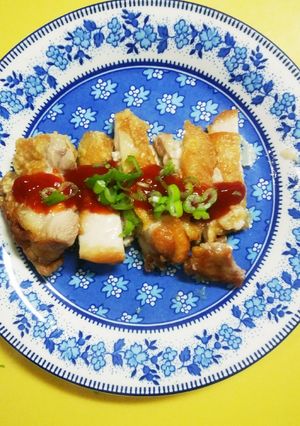 今日の晩ご飯　鶏のチリソースかけ-レシピのメイン写真